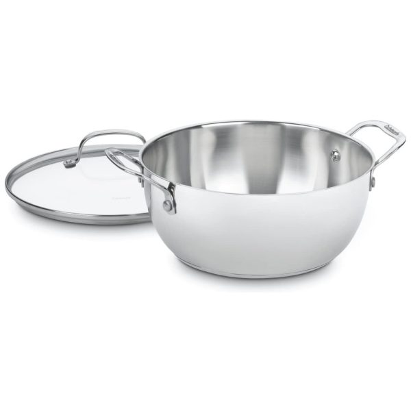 ectqmac5dn000b_0 jpg - Panela Multiuso em Aço Inoxidável 5,2L com Tampa de Vidro, para Versatilidade e Qualidade em Sua Cozinha, Cuisinart 755 26GD, Prata