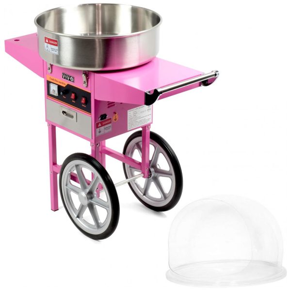 ectqmdpb9jt70b_0 jpg - Máquina de Algodão Doce Elétrica com Carrinho, 110v, VIVO CANDY KIT 2, Rosa