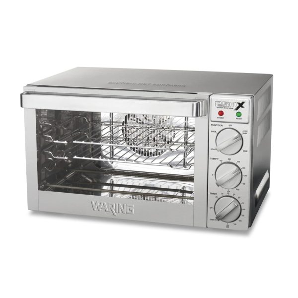 ectqmevkcce00b_0 jpg - Forno Elétrico de Convecção 25L com Porta de Vidro Temperado, Painel Duplo e Plugue de 5 a 15 Fases, 110V 1700W, Waring WCO250X, Prata