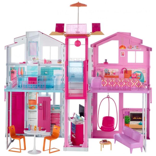 ectqmff4kud10b_0 jpg - Casa de Bonecas com 19 Acessórios e Guarda Chuva Pop UP para Crianças a partir de 3 anos, BARBIE DLY32, Rosa