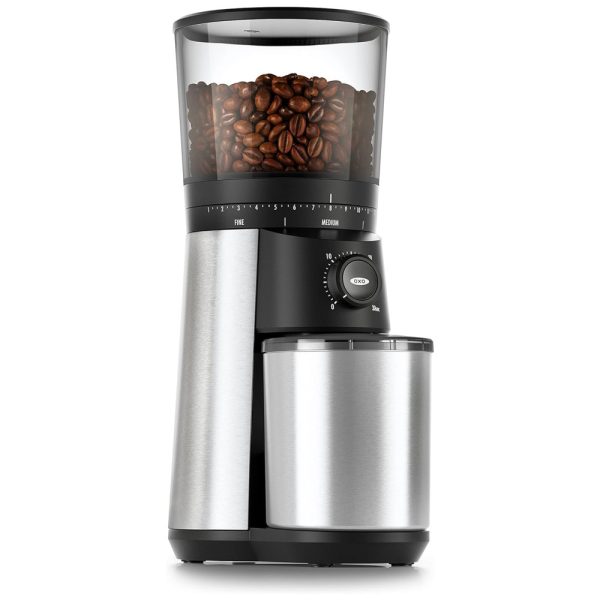 ectqmmlgksc70b_0 jpg - Moedor de Grãos de Café BREW, Até 110gr, Aço Inox, 110v, OXO 8717000, Prateado