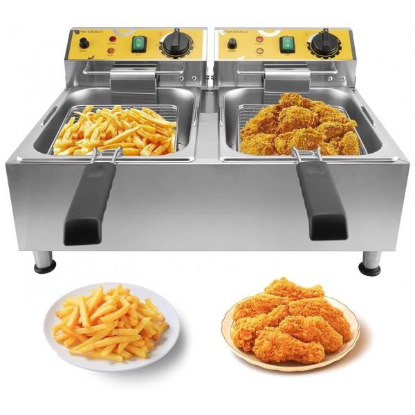 ectqmrtzklgb0b_0 jpg - Fritadeira Elétrica Dupla Profissional 20 Litros de Capacidade, Aço Inoxidável, 110V 3500W, Perossia,Prata