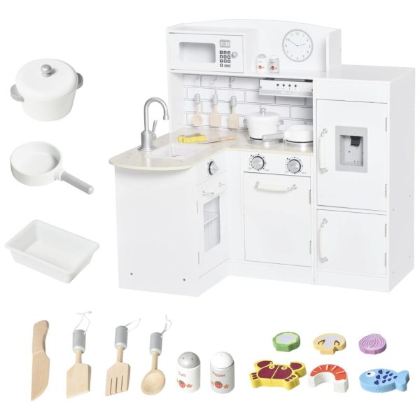 ectqmwhshch80b_0 jpg - Cozinha Infantil em Madeira com Bebedouro, Microondas e Geladeira para Crianças Acima de 3 Anos, Qaba, Branca