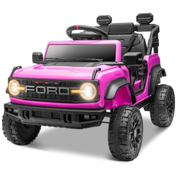 ectqmwlrwlbd0b_0 jpg - Carro Elétrico Infantil 12V Ford Bronco Raptor com Controle Remoto para Pais, Suspensão nas 4 Rodas, Música via Bluetooth e Luzes LED, Seizeen, Rosa