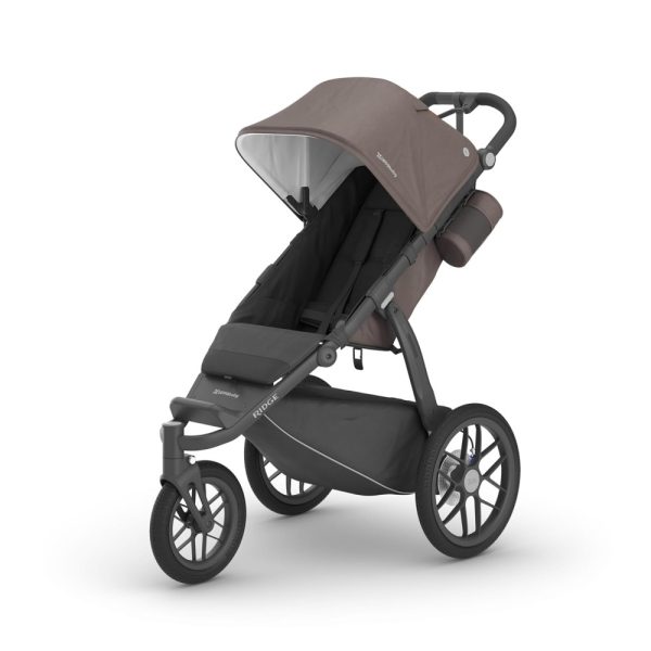 ectqmwv8gbvc0b_0 jpg - Carrinho de Bebê com Pneus Antifuro Ideal para Corridas, Suporte para Garrafa e Freio de Mão, UPPAbaby Ridge, Taupe Escuro