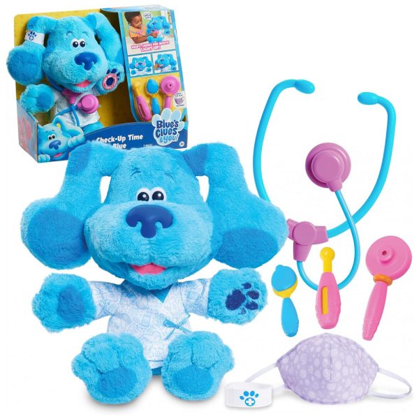 ectqmyg264s80b_0 jpg - Blues Clues You Pelúcia Dr Blue Interativa com Sons e Luzes com 7 Peças, JUST PLAY 49563, Azul