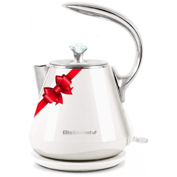 ectqmz19ncr70b_0 jpg - Chaleira Elétrica de 1,2L com Desligamento Automático, 1350W, 110v, ELITE GOURMET EKT 1203W, Branco