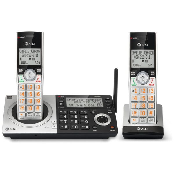 ectqn5lhp5370b_0 jpg - Telefone sem Fio DECT 6.0 Expansível com 2 telefones, ATT CL83207, Preto