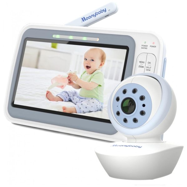 ectqn8kzj9690b_0 jpg - Babá Eletrônica Moonybaby com Monitor HD 720p, Áudio Bidirecional e Canções de Ninar