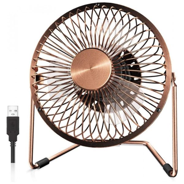 ectqn8lpjdp70b_0 jpg - Ventilador de Mesa Portátil e Silencioso USB com 2 Velocidades, EasyAcc, Bronze