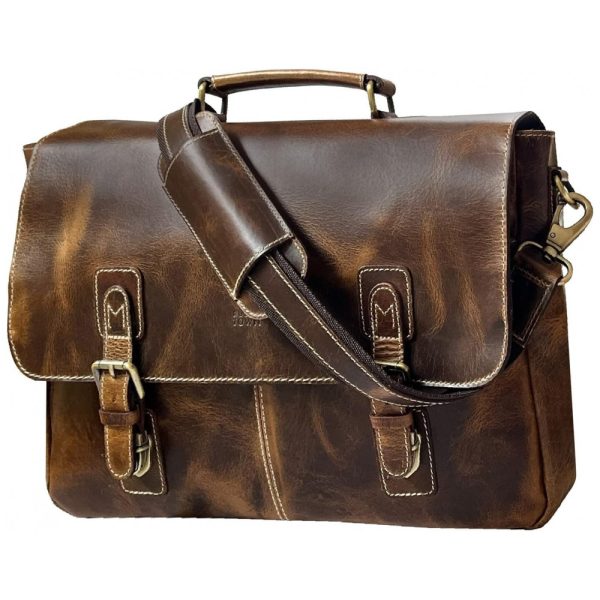 ectqnllnlx170b_0 jpg - Bolsa Maleta Couro de Búfalo Unissex para Laptop, RUSTIC TOWN, Marrom