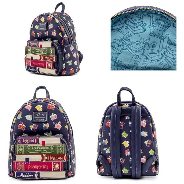 ectqnysj83s80b_0 jpg - Mochila Escolar Infantil Loungefly Disney Livros Mágicos para Crianças a Partir de 10 Anos, Azul