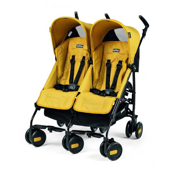 ectqo0whhm710b_0 jpg - Carrinho de Bebê Duplo para Crianças Menores de 3 Anos, Peg Perego Pliko Mini, Amarelo