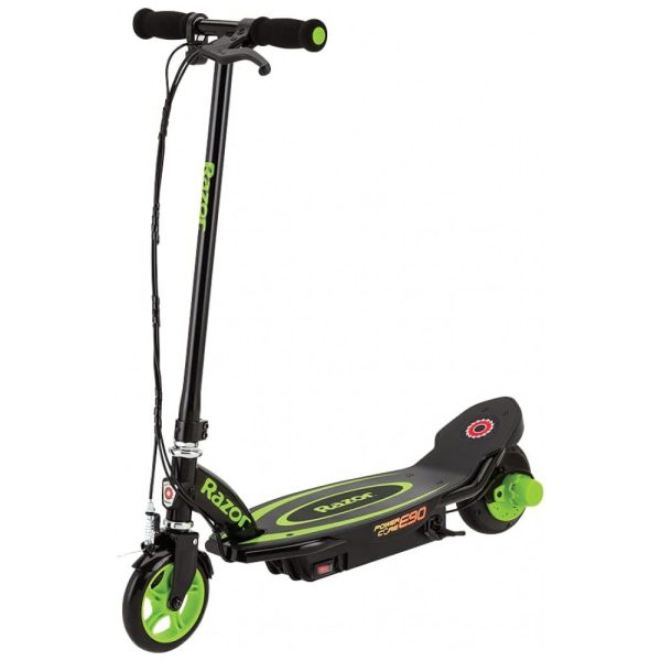 ectqo6xme0a10b_0 jpg - Patinete Elétrico para Crianças Acima de 8 anos, Peso Max 55kg, Razor E90, Preto e Verde Escuro