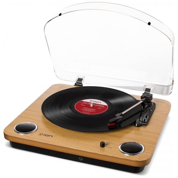 ectqol16coc00b_0 jpg - Vitrola Toca Discos Vinil com Alto Falantes Embutido e Saída USB para Conversão de 3 Velocidades, 110v, ION AUDIO Max LP, Marrom