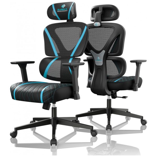 ectqpfgd7hfb0b_0 jpg - Cadeira de Escritório Gamer Ergonômica com Apoio 3D, EUREKA, Preta e Azul