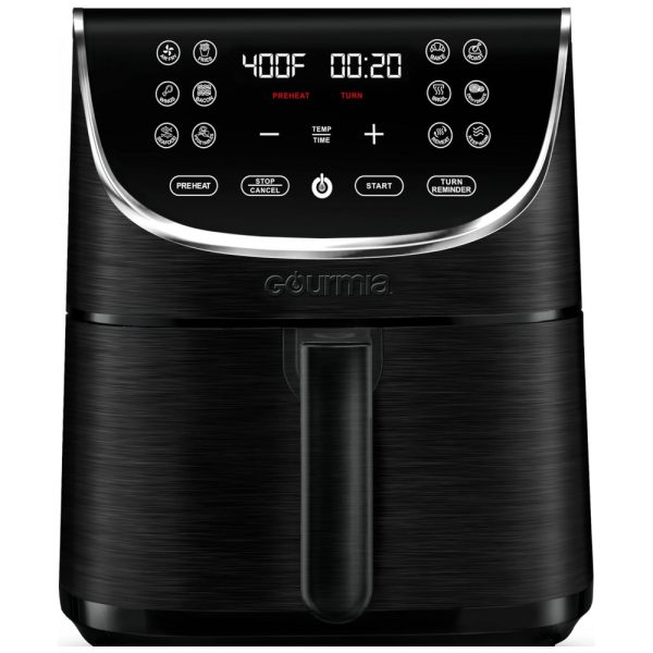 ectqpk2zg6r80b_0 jpg - Fritadeira Elétrica AirFryer 7L de Capacidade com Temperatura Ajustável e Temporizador, 1700W, 110v, GOURMIA GAF716, Preto