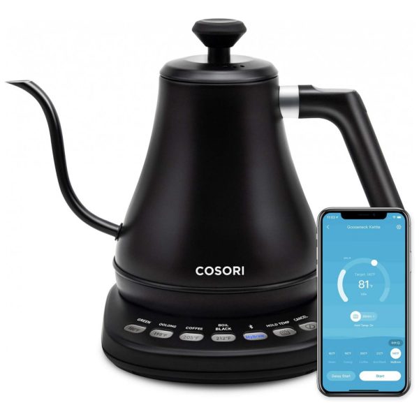 ectqpr29sfb80b_0 jpg - Chaleira Elétrica 0.8 L com Desligamento Automático, 110v, COSORI Electric Gooseneck Kettle, Preto