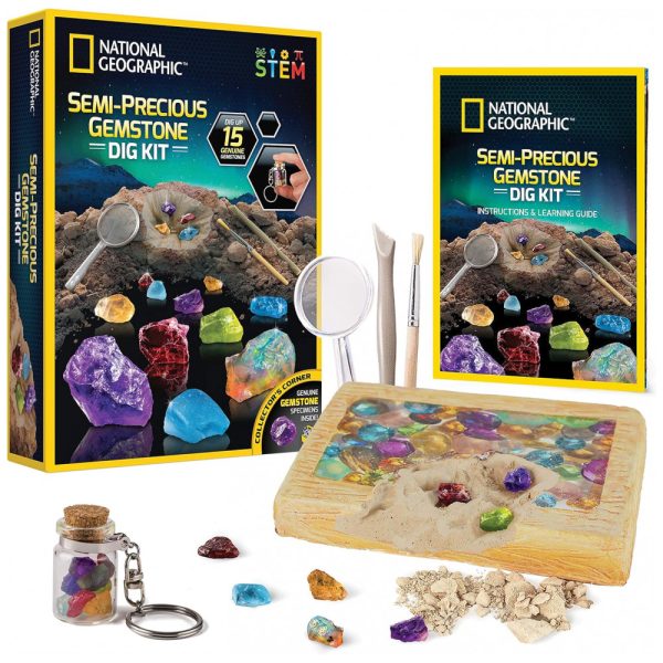 ectqps9m3jm80b_0 jpg - NATIONAL GEOGRAPHIC Kit de Escavação e Arqueologia com 15 Cristais Simi Preciosos