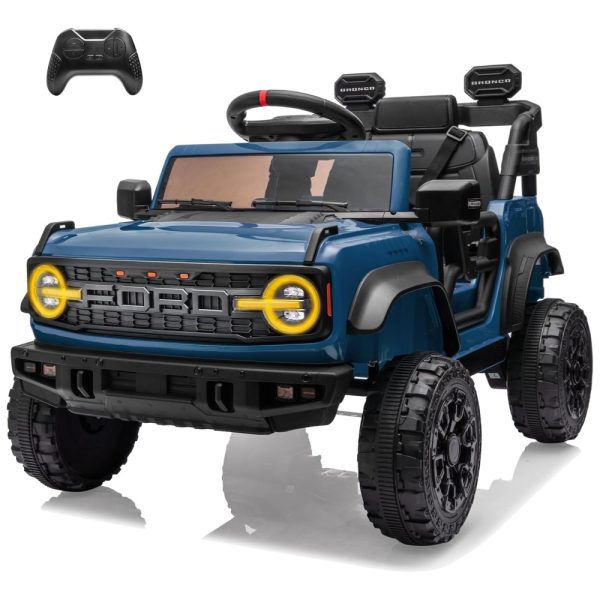 ectqq19trzcd0b_0 jpg - Carro Elétrico Infantil, Ford Bronco Raptor com Controle Remoto, 3 Velocidades, Suspensão nas 4 Rodas, Música via Bluetooth e Luzes LED, 12V, YOFE, Azul