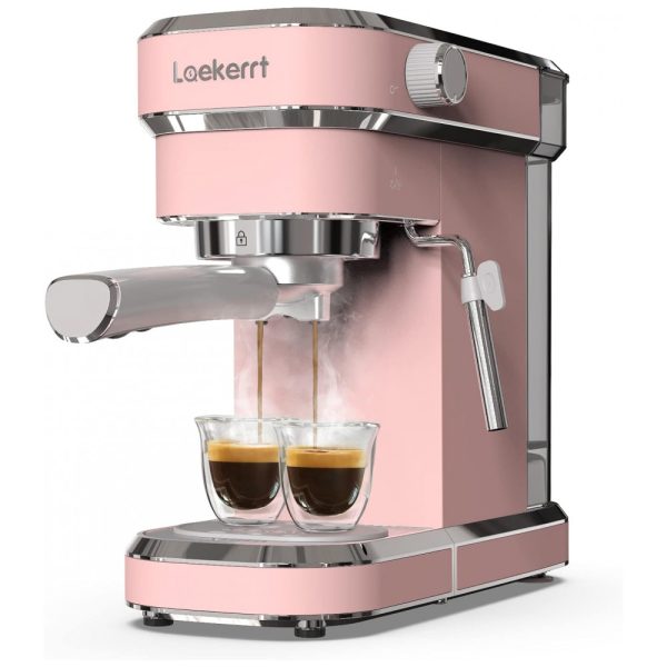 ectqq9pk28gb0b_0 jpg - Máquina de Café Expresso com Bocal de Leite, 110V, Laekerrt CMEP01, Rosa