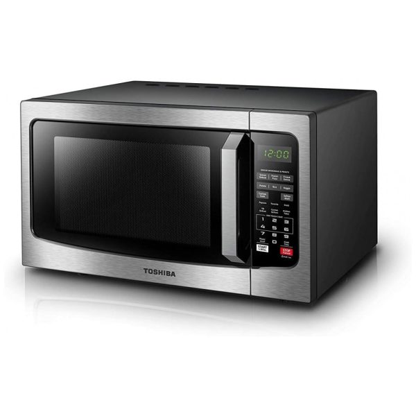 ectqqfj5bv670b_0 jpg - Micro Ondas de Bancada 33L em Aço Inoxidável com 12 Menu Automáticos, 110V 1100W, TOSHIBA EM131A5C, Prata