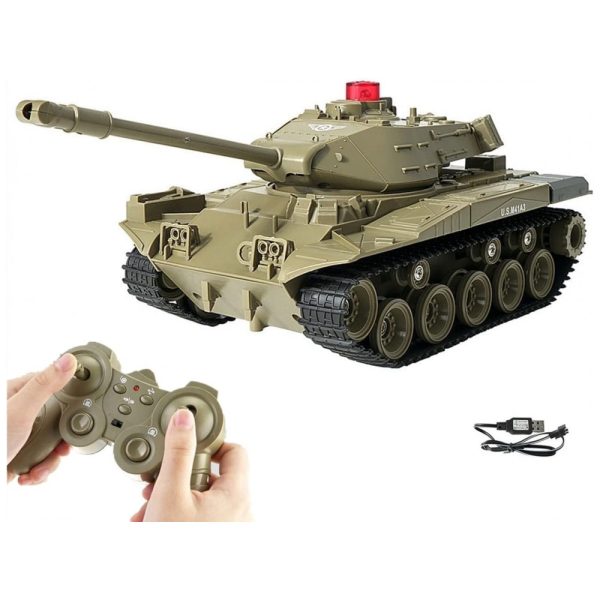 ectqql2fm3s80b_0 jpg - Tanque Militar RC 2.4Ghz com Controle Remoto e Sons Rotacionais Realistas, WEECOC