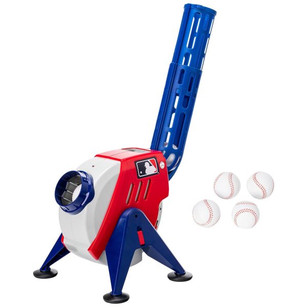 ectqqq13oj100b_0 jpg - Lançador de Bolas Automático Infantil com Velocidades Ajustáveis, Franklin Sports, Azul e Vermelho