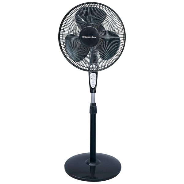 ectqqrzr6u400b_0 jpg - Ventilador de Coluna 3 Velocidades Ajustáveis, 110V, COMFORT ZONE CZST181RBK, Preto