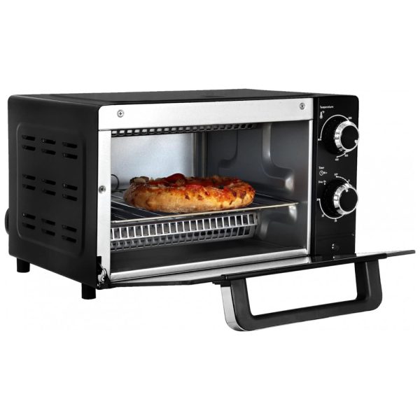 ectqqs9q58pb0b_0 jpg - Forno Elétrico de Bancada Compacto com Controle de Temperatura e Temporizador, 110V 1000W, Koolatron TCTO09, Preto