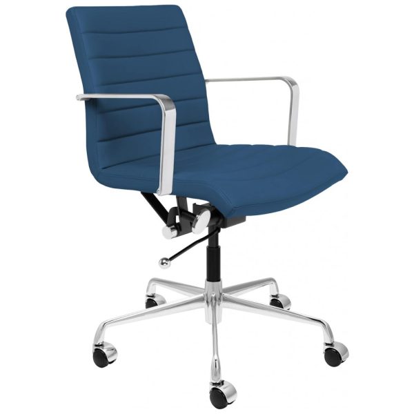 ectqqx49sn370b_0 jpg - SOHO Cadeira de Escritório Ergonômica Giratória com Encosto Médio, LAURA DAVIDSON FURNITURE, Azul