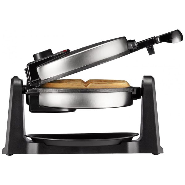 ectqr2cqnz270b_0 jpg - Máquina de, rotativa, 1080W, prata e preto, 110v, CHEFMAN Rotating Belgian Waffle Maker, Prateado