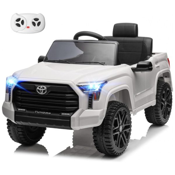 ectqr2sc58kc0b_0 jpg - Carro Elétrico Infantil a Bateria com Controle Remoto e Reprodutor Multimídia, 12V, Miniature Motors Toyota Tundra, Branco