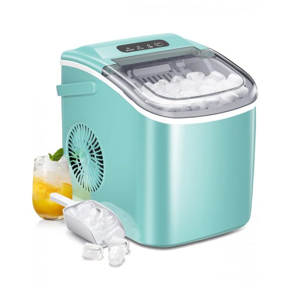 ectqrdzxmldb0b_0 jpg - Máquina de Gelo até 11 kg em 24H Portátil, 110v, AGLUCKY, Verde