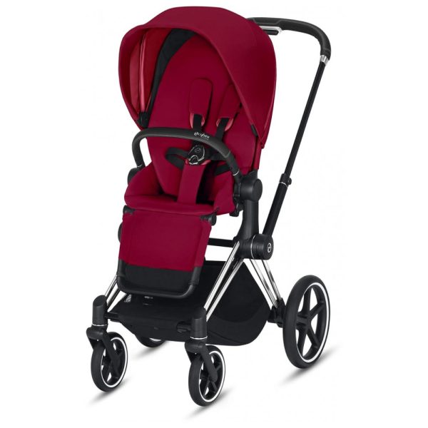 ectqrg84b1n70b_0 jpg - Carrinho de Bebê Completo para Passeio com Suspensão Suave, Cybex Priam 3, Vermelho