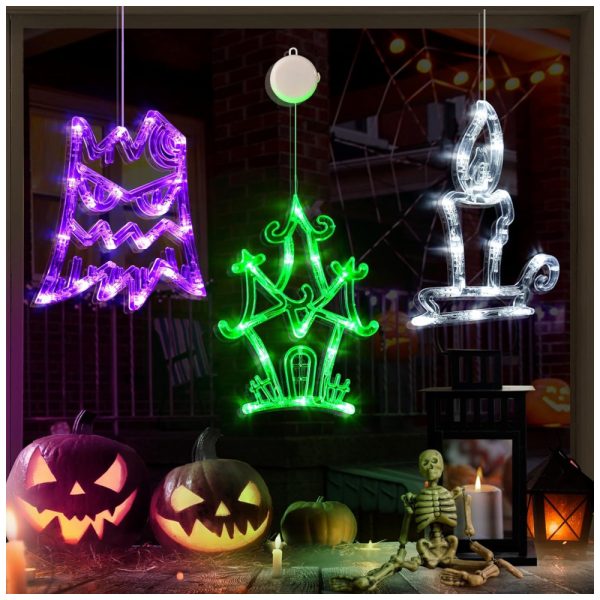 ectqrwgcj35c0b_0 jpg - Kit Decoração Interna para Halloween LED 3 Peças Inclui Casa, Fantasma e Vela, LOLStar