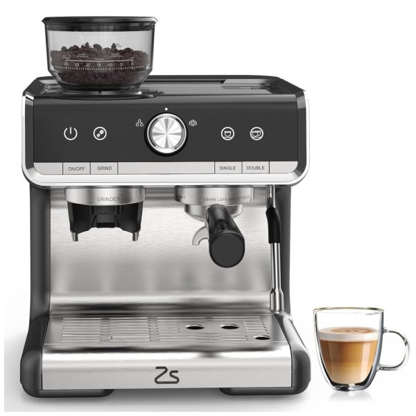 ectqs6qsb5yc0b_0 jpg - Máquina de Café Expresso Profissional 20 Bar com Moedor Embutido e Bocal de Leite, 110V 1450W, Takywep, Preta