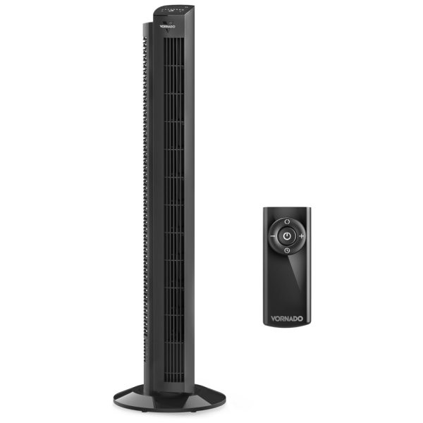 ectqs856jb8c0b_0 jpg - Ventilador de Torre com Controle Remoto, Temporizador, 5 Velocidades e Oscilação de 70 , 110V 61W, Vornado OZI42, Preto