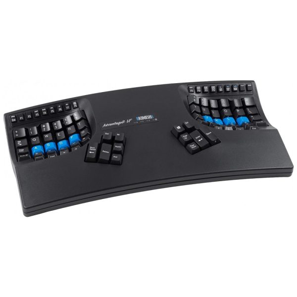 ectqsgrms1k70b_0 jpg - Teclado Ergonômico Sem Fio Recarregável Reduz a Tensão das Mãos e Silencioso, KINESIS KB600LFQ, Preto