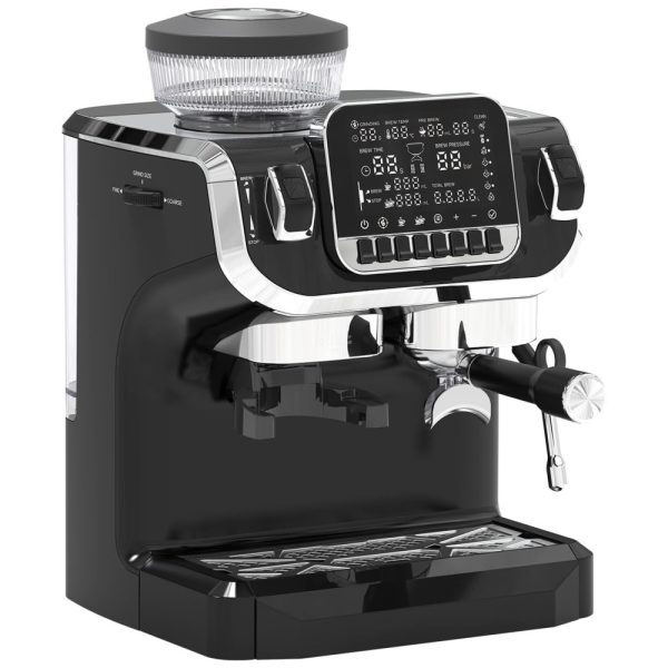 ectqsnlb5v4d0b_0 jpg - Máquina de Café Expresso Semi Automática 15 Bar com Moedor Embutido e Bocal de Leite, 110V 1450W, Mcilpoog TC520, Preta