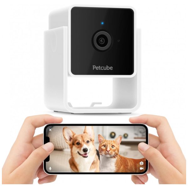 ectqsrhn4c880b_0 jpg - Câmera Wi Fi Remota 1080p HD com Visão Noturna e 2 Saídas de Áudio, PETCUBE, Branco