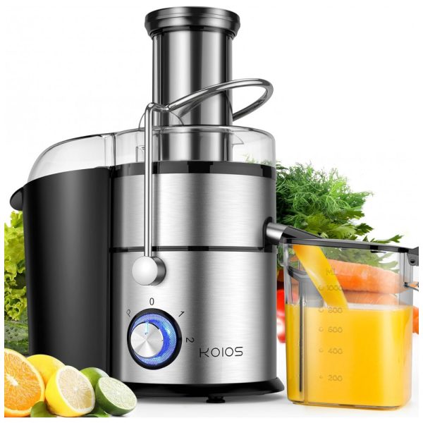 ectqst8kpwy70b_0 jpg - Centrifuga de Frutas 3 Velocidades, Aço Inoxidável, 1200W, 110v, KOIOS JE 70, Prateado