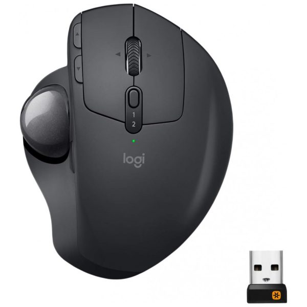 ectqstg1p3570b_0 jpg - Mouse Ergonômico sem Fio Reduz a Tensão do Pulso com Bluetooth e Controle de Polegar, 512, 2048 DPI, LOGITECH 910 005177, Preto