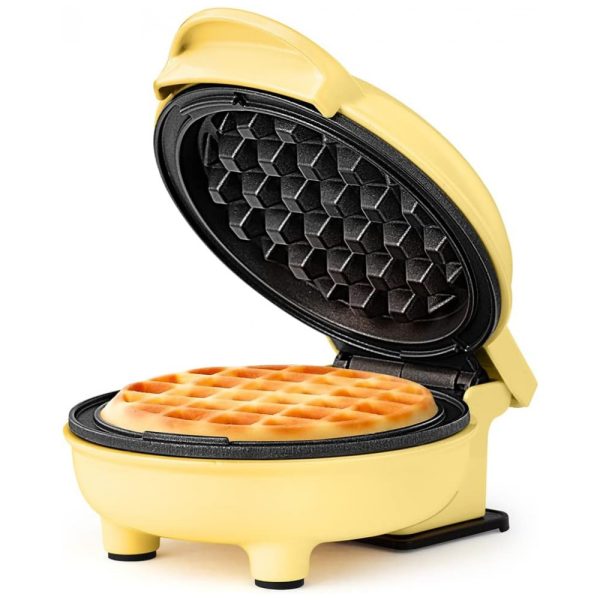 ectqsybytkp90b_0 jpg - Mini Máquina de Waffle Antiaderente, Amarela, 110v, HOLSTEIN HOUSEWARES HH 09125016Y, Amarelo