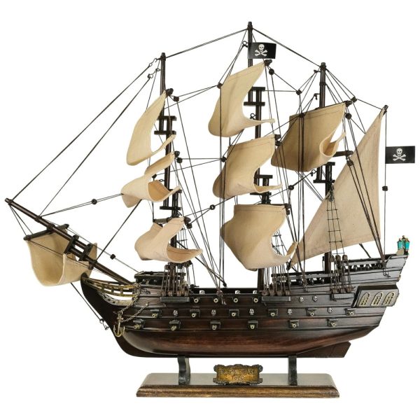 ectqsyndw8jc0b_0 jpg - Barco Decorativo Pérola Negra de Madeira, Escala 1 190 com Acabamento em Nogueira Antigo e Velas Bege, HOME DECOR SAILINGSTORY