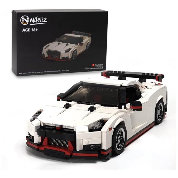 ectqt168xt280b_0 jpg - Kit de Construção Mini Carro de Corrida Esportivo GTRS MOC com 1024 Peças, Nifeliz, Branco