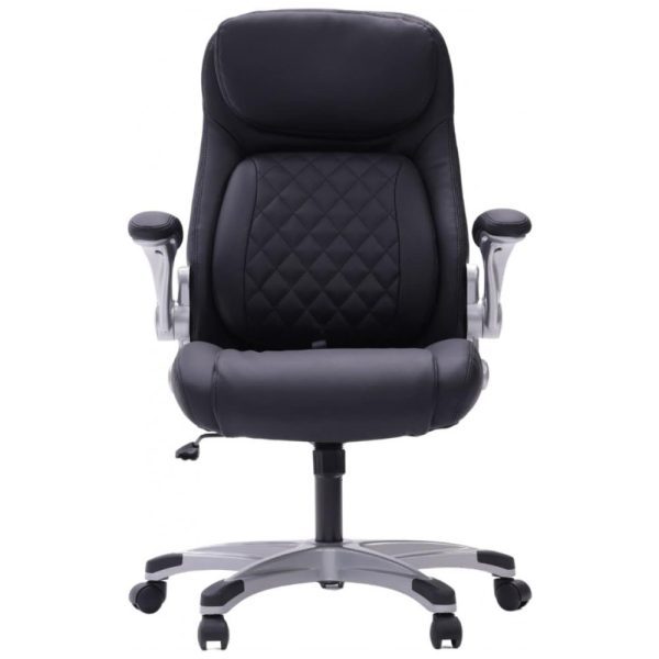 ectqt2j1ns380b_0 jpg - Cadeira de Escritório Ergonômica em Couro Sintético com Apoio de Braços, Nouhaus Posture, Preta