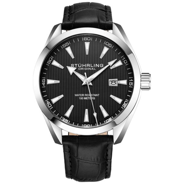 ectqt4lct6j70b_0 jpg - Stuhrling masculino relógio analógico mostrador com data pulseira de couro de bezerro ou pulseira de aço inoxidável, 3953 relógios para homens coleção