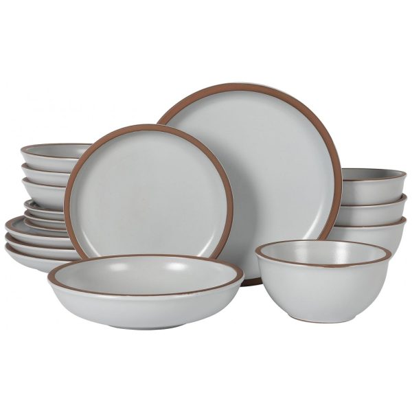 ectqt7gpqgw90b_0 jpg - Aparelho de Jantar Coupe com 16 Peças em Terracota Serve 4 Pessoas, Gibson Elite Lagos, Branco