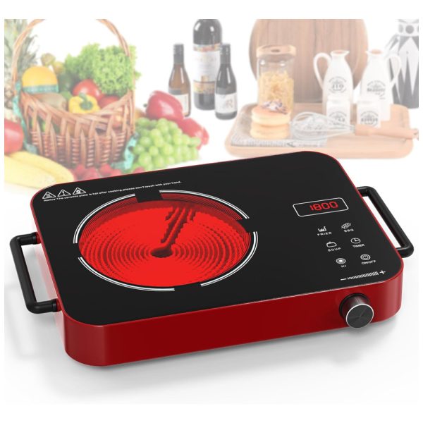 ectqtb6dlvcc0b_0 jpg - Cooktop Elétrico de Indução Portátil com Queimador Único, 9 Níveis de Potência, Temporizador de 4H e Alças, 110V 1800W, VBGK ID001, Vermelho